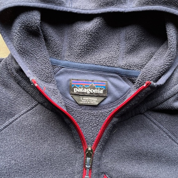 Patagonia Navy Blue Better Sweater Hooded Fleece Full Zip Jacket Men's Size L - Picture 3 of 5